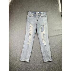 Judy Blue Denim Jeans Womens 7/28x28 Boyfriend Fit Distressed Stretch